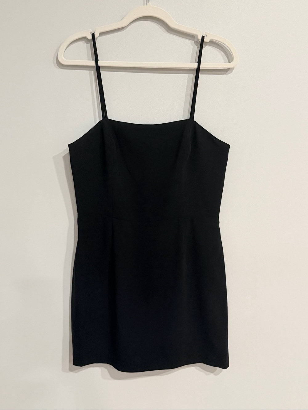 Amanda Uprichard Black Mini Dress Square Neck Size Medium
